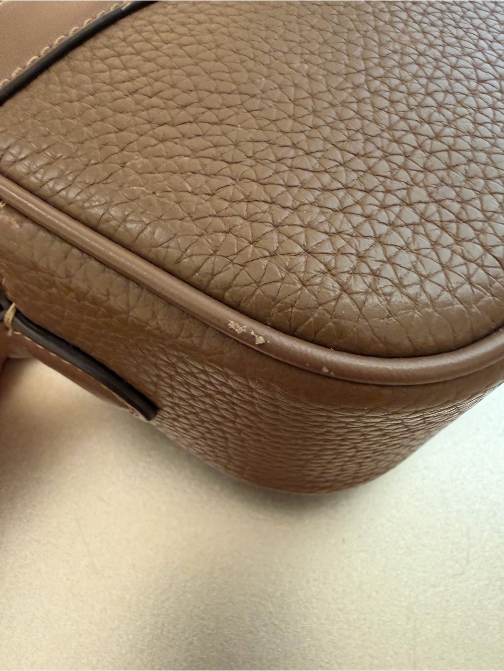 Coach Tan Pebbled Leather Crossbody Camera Bag - Picture 8 of 13